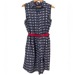 EUC Tommy Hilfiger Sleeveless Dress with Red Belt